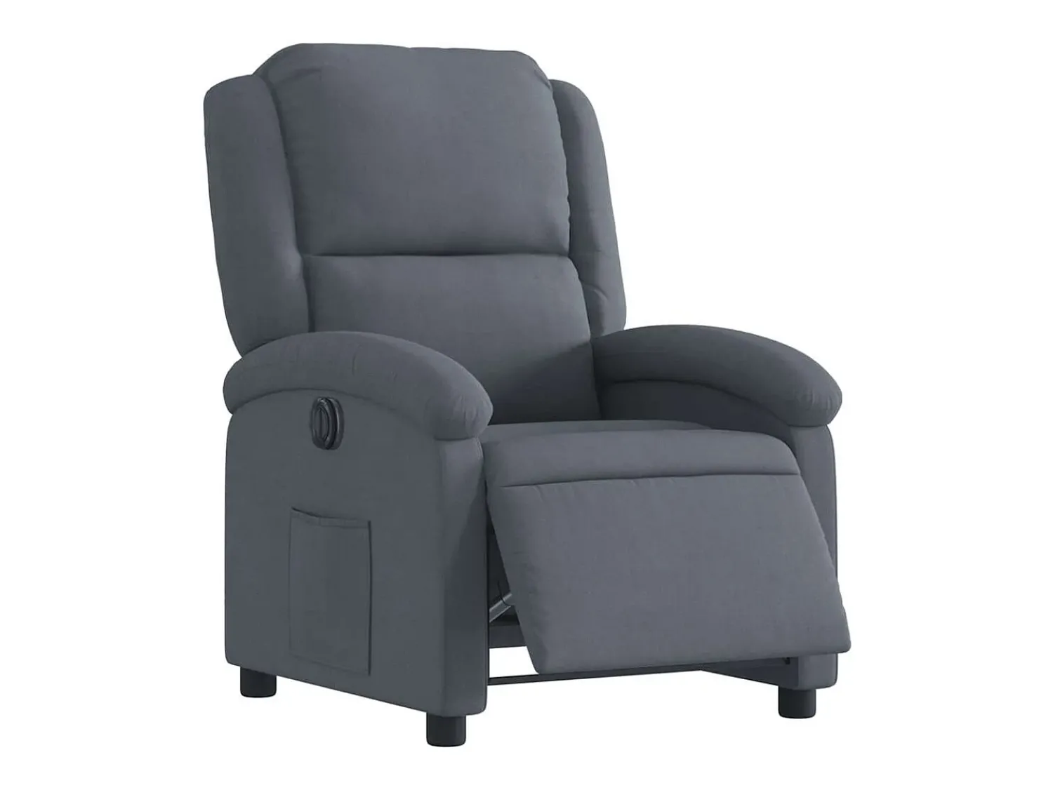 Poltrona* Poltrona Confortável | Poltrona reclinável elétrica veludo cinzento-escuro SHL185646 Cinza antracite