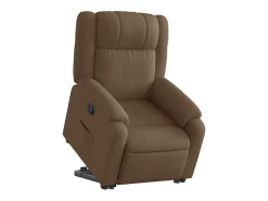 Clearance Poltrona Confortável | Poltrona reclinável elevatória tecido SHL187431 Castanho