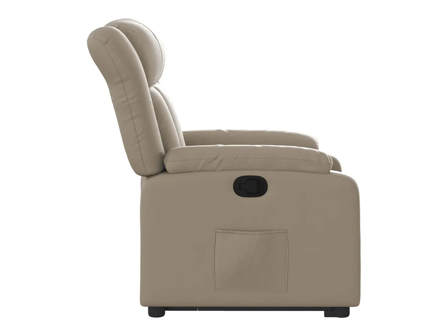Poltrona| Poltrona Confortável | Poltrona reclinável elevatória couro artificial cor cappuccino SHL483286 Castanho