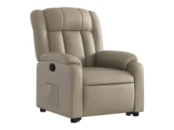 Poltrona| Poltrona Confortável | Poltrona reclinável elevatória couro artificial cor cappuccino SHL483286 Castanho