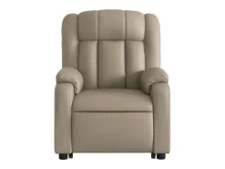 Poltrona| Poltrona Confortável | Poltrona reclinável elevatória couro artificial cor cappuccino SHL483286 Castanho