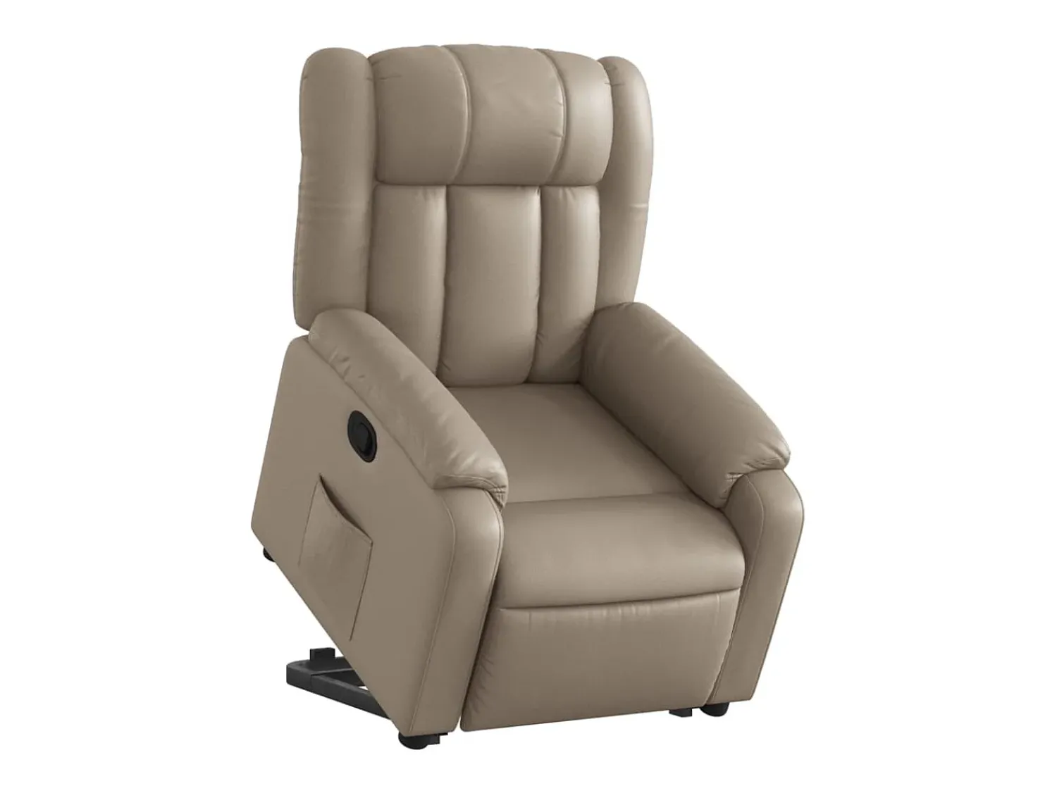 Poltrona| Poltrona Confortável | Poltrona reclinável elevatória couro artificial cor cappuccino SHL483286 Castanho