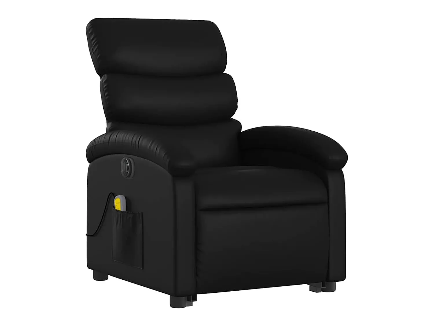 Poltrona| Poltrona Confortável | Poltrona reclinável elevatória elétrica couro artificial SHL840039 Preto