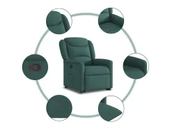 Poltrona* Poltrona Confortável | Poltrona reclinável elevatória tecido verde-escuro SHL667653 Verde pinho