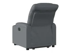 Clearance Poltrona Confortável | Poltrona reclinável elevatória elétrica couro artif. SHL148985 Cinzento