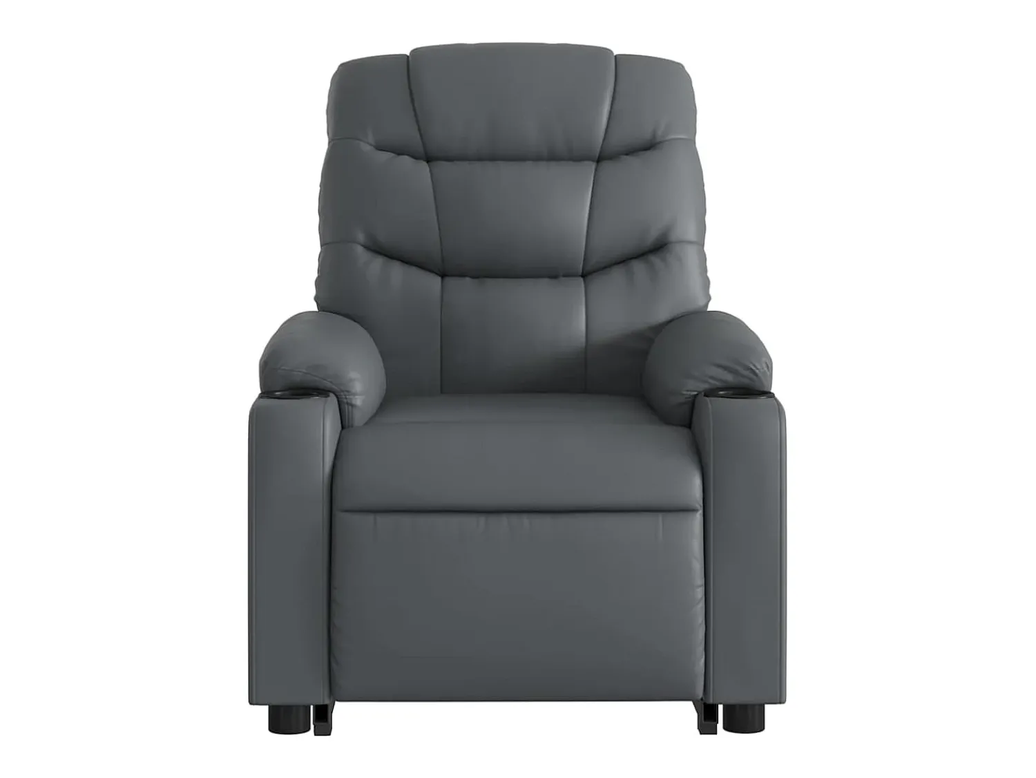 Clearance Poltrona Confortável | Poltrona reclinável elevatória elétrica couro artif. SHL148985 Cinzento