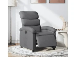 Poltrona Confortável | Poltrona reclinável elétrica tecido cinzento-escuro SHL545280^ Poltrona