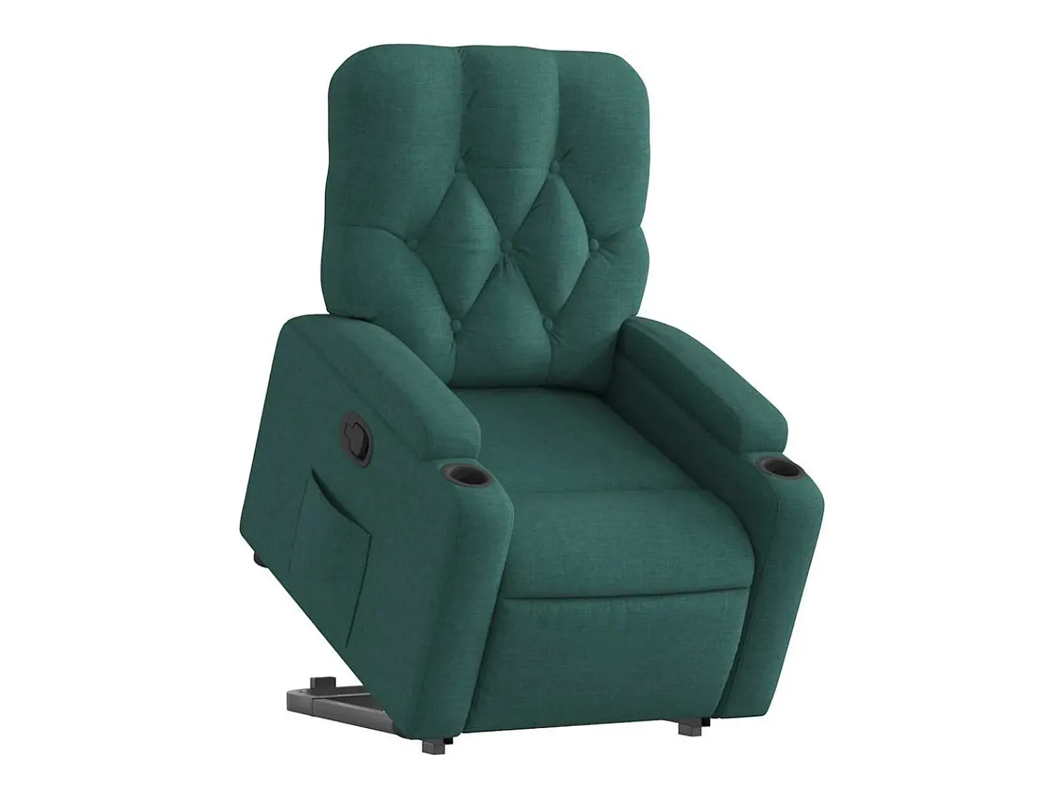 Best Poltrona Confortável | Poltrona reclinável elevatória tecido verde-escuro SHL436668 Verde pinho