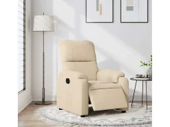 Poltrona* Poltrona Confortável | Poltrona reclinável elétrica tecido de microfibra cor SHL42211 Creme