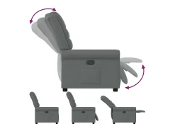 Poltrona Confortável | Poltrona reclinável elétrica tecido cinzento-escuro SHL495179^ Poltrona
