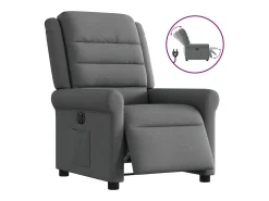 Poltrona Confortável | Poltrona reclinável elétrica tecido cinzento-escuro SHL495179^ Poltrona