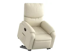 Poltrona* Poltrona Confortável | Poltrona reclinável elevatória couro artificial cor SHL735885 Creme