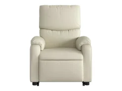 Poltrona* Poltrona Confortável | Poltrona reclinável elevatória couro artificial cor SHL735885 Creme