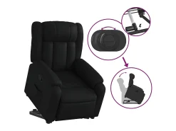 Poltrona* Poltrona Confortável | Poltrona reclinável elevatória couro artificial SHL162225 Preto