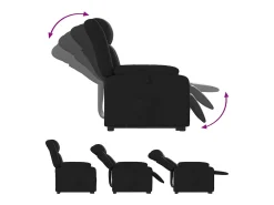 Poltrona* Poltrona Confortável | Poltrona reclinável elevatória couro artificial SHL162225 Preto