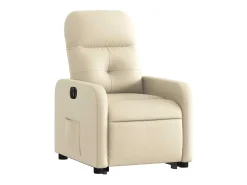 New Poltrona Confortável | Poltrona reclinável elevatória elétrica tecido cor SHL216061 Creme