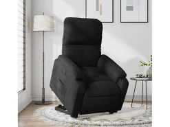 Poltrona| Poltrona Confortável | Poltrona reclinável elevatória elétrica tecido microfibra SHL954236 Preto