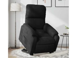 Poltrona| Poltrona Confortável | Poltrona reclinável elevatória elétrica tecido microfibra SHL954236 Preto
