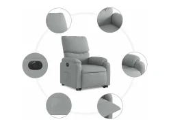 Poltrona* Poltrona Confortável | Poltrona reclinável elevatória elétrica tecido -claro SHL464898 Cinzento