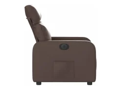 Poltrona Confortável | Poltrona reclinável elétrica couro artificial SHL25481^ Poltrona
