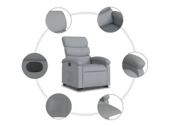 Poltrona* Poltrona Confortável | Poltrona reclinável elevatória elétrica tecido -claro SHL388456 Cinzento