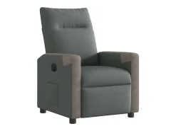 Poltrona Confortável | Poltrona reclinável elétrica tecido cinzento-escuro SHL258026^ Poltrona
