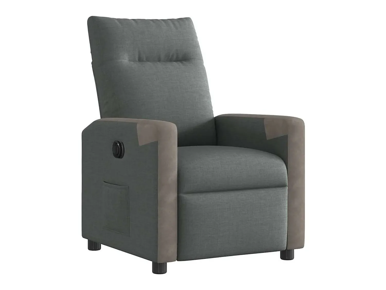 Poltrona Confortável | Poltrona reclinável elétrica tecido cinzento-escuro SHL258026^ Poltrona