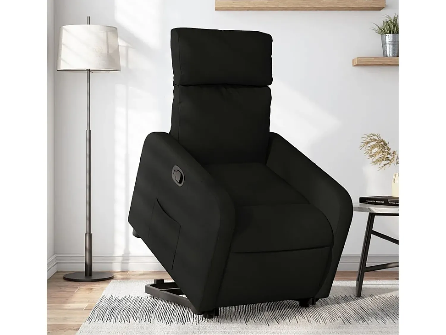 Poltrona* Poltrona Confortável | Poltrona reclinável elevatória tecido SHL848468 Preto