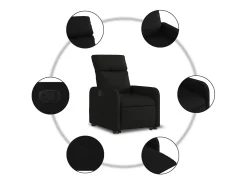 Poltrona* Poltrona Confortável | Poltrona reclinável elevatória tecido SHL848468 Preto