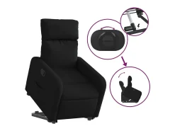 Poltrona* Poltrona Confortável | Poltrona reclinável elevatória tecido SHL848468 Preto