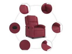 Poltrona Confortável | Poltrona reclinável elevatória elétrica tecido -tinto SHL175589^ Poltrona