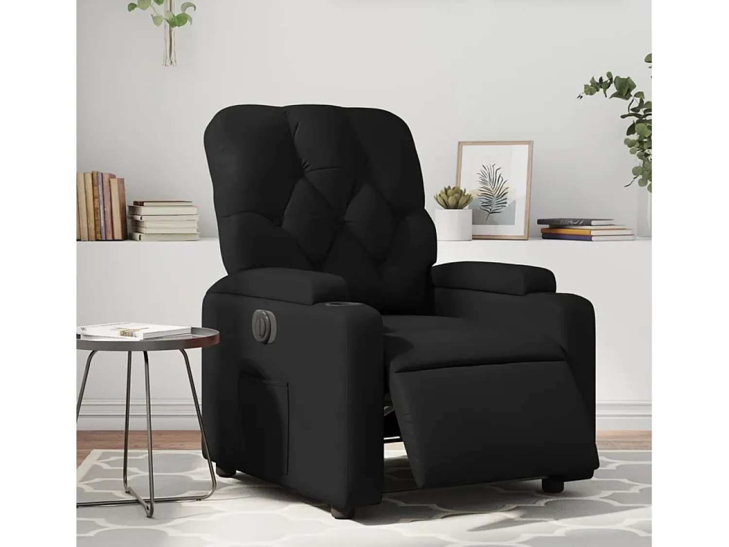 Poltrona Confortável | Poltrona reclinável elétrica couro artificial SHL400168^ Poltrona