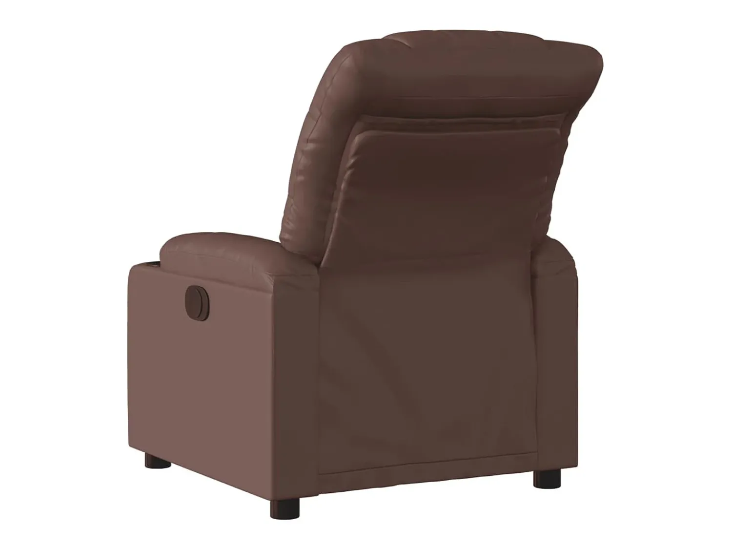 Poltrona| Poltrona Confortável | Poltrona reclinável elétrica couro artificial SHL576055 Castanho