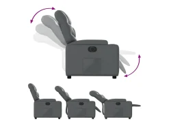Poltrona* Poltrona Confortável | Poltrona reclinável elétrica couro artificial SHL794960 Cinzento