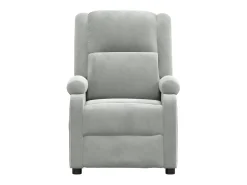 Poltrona| Poltrona Confortável | Poltrona reclinável elétrica veludo -claro SHL228168 Cinzento