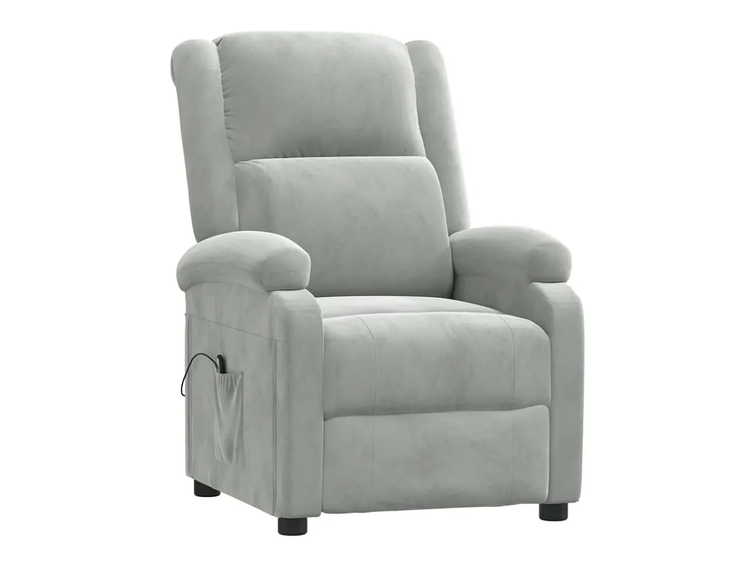 Poltrona| Poltrona Confortável | Poltrona reclinável elétrica veludo -claro SHL228168 Cinzento