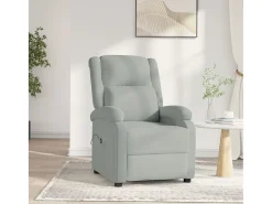 Poltrona| Poltrona Confortável | Poltrona reclinável elétrica veludo -claro SHL228168 Cinzento