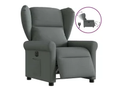 Poltrona Confortável | Poltrona reclinável elétrica tecido cinzento-escuro SHL616358^ Poltrona