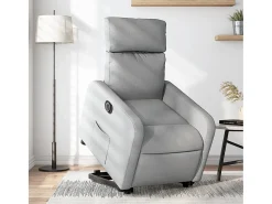 Poltrona| Poltrona Confortável | Poltrona reclinável elevatória elétrica tecido -claro SHL501323 Cinzento