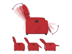 Online Poltrona Confortável | Poltrona reclinável elevatória elétrica couro artif. SHL468315 Vermelho