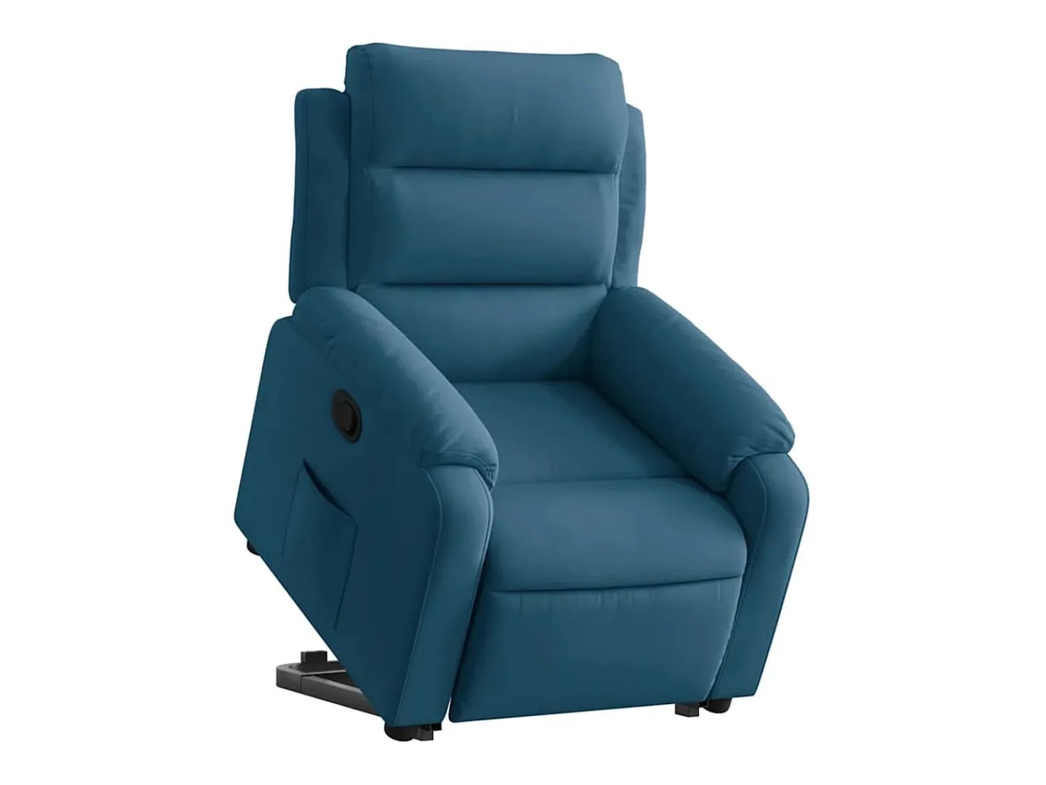 Clearance Poltrona Confortável | Poltrona reclinável elevatória veludo SHL756211 Azul
