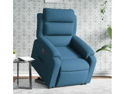 Clearance Poltrona Confortável | Poltrona reclinável elevatória veludo SHL756211 Azul