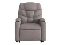 Hot Poltrona Confortável | Poltrona reclinável elevatória tecido cinzento-acastanhado SHL685388 Taupe