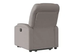 Hot Poltrona Confortável | Poltrona reclinável elevatória tecido cinzento-acastanhado SHL685388 Taupe
