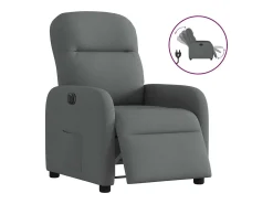 Poltrona| Poltrona Confortável | Poltrona reclinável elétrica tecido cinzento-escuro SHL816544 Cinza antracite