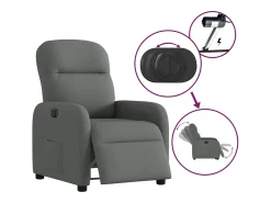 Poltrona| Poltrona Confortável | Poltrona reclinável elétrica tecido cinzento-escuro SHL816544 Cinza antracite