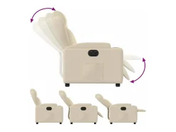 Poltrona| Poltrona Confortável | Poltrona reclinável elétrica tecido cor SHL44675 Creme