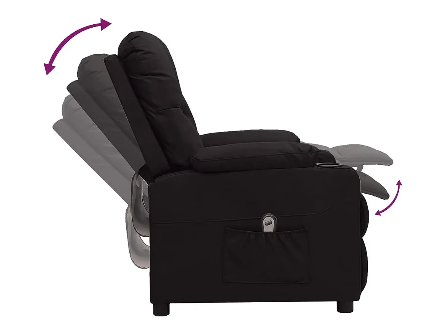 Poltrona Confortável | Poltrona reclinável elétrica couro artificial SHL69420^ Poltrona