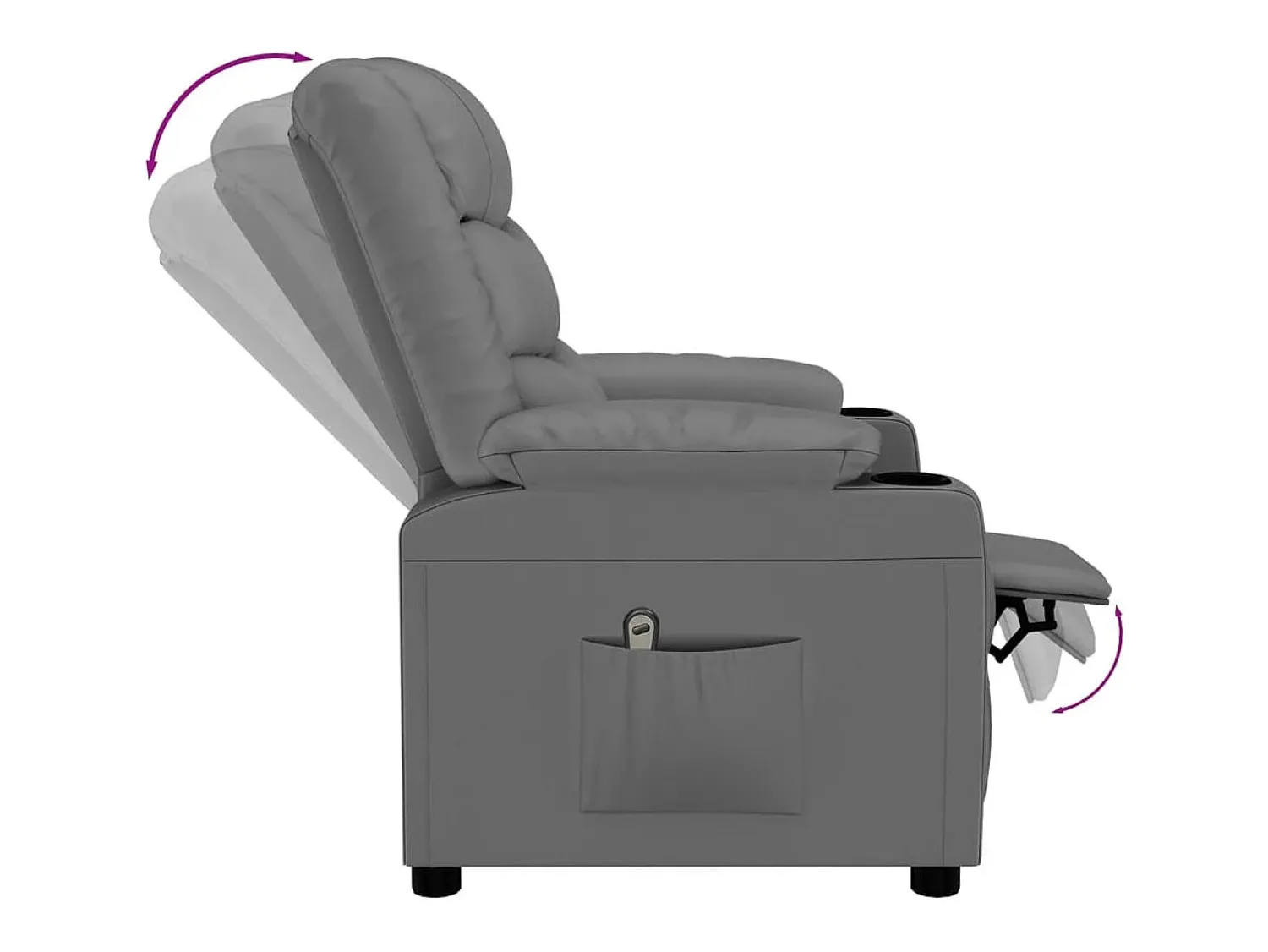 Poltrona Confortável | Poltrona reclinável elétrica couro artificial SHL408852^ Poltrona
