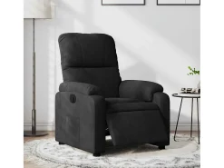 Best Poltrona Confortável | Poltrona reclinável elétrica tecido de microfibra SHL284169 Preto